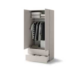 Sigma SG-02 Hinged Door Wardrobe 90cm - Cashmere 90cm - thumbnail 3