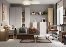 Sigma SG-02 Hinged Door Wardrobe 90cm - Cashmere 90cm - thumbnail 4