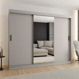 Rubino T1 Sliding Door Wardrobe 250cm - Cashmere 250cm - thumbnail 1