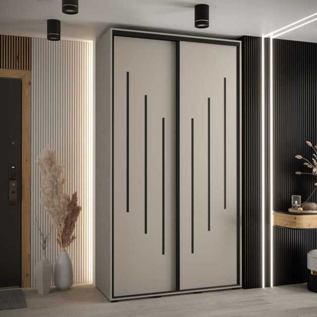 Dakota VIII Sliding Door Wardrobe 140cm - Cashmere 140cm - image 1
