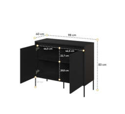 Trend TR-02 Sideboard Cabinet 98cm - Beige 98cm - thumbnail 6