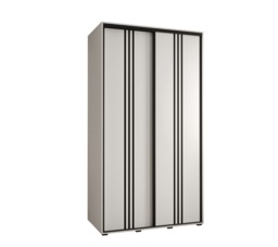 Cannes VI Sliding Door Wardrobe 140cm - Black 140cm - thumbnail 7
