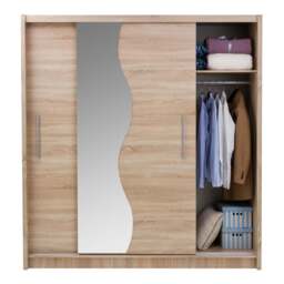 Bergamo I Sliding Door Wardrobe Bergamo 205cm - White Matt 205cm - thumbnail 6