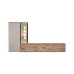 "Clare Entertainment Unit For TVs Up To 65"" - Cashmere 240cm" - thumbnail 2