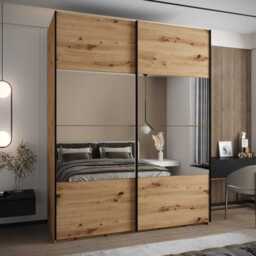 Trosa IV Sliding Door Wardrobe 200cm - White 200cm - thumbnail 4