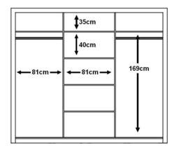 Idea 01 - 3 Sliding Door Wardrobe 250cm - 250cm Oak San Remo - thumbnail 4