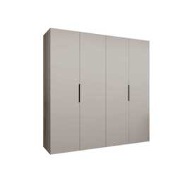 Marbella I Hinged Door Wardrobe 200cm - Black 200cm - thumbnail 4