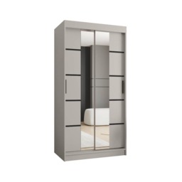 Rubino V4 Sliding Door Wardrobe 100cm - Cashmere 100cm - thumbnail 8