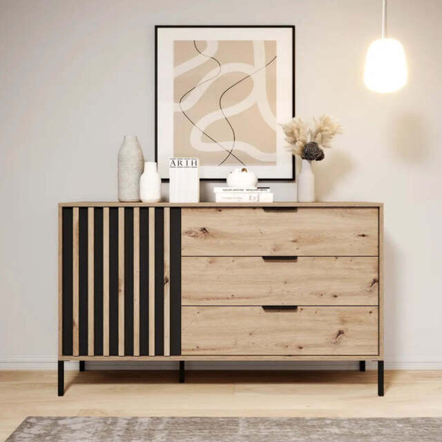 Tally Chest Of Drawers 138cm - Oak Artisan 138cm - image 1
