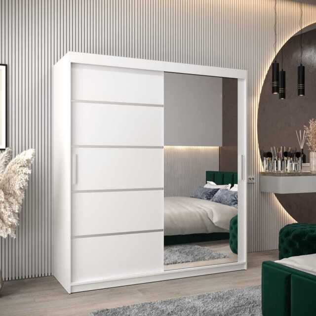 Verona 02 Sliding Door Wardrobe 180cm - White 180cm - image 1