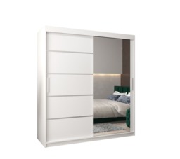 Verona 02 Sliding Door Wardrobe 180cm - White 180cm - thumbnail 2