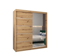 Verona 02 Sliding Door Wardrobe 180cm - White 180cm - thumbnail 5
