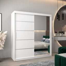 Verona 02 Sliding Door Wardrobe 180cm - White 180cm - thumbnail 1
