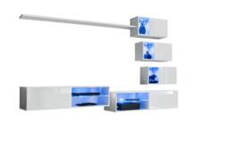 "Switch XXIV Wall Entertainment Unit For TVs Up To 49"" - Graphite 250cm White" - thumbnail 3
