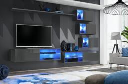 "Switch XXIV Wall Entertainment Unit For TVs Up To 49"" - Graphite 250cm White" - thumbnail 4