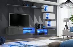 "Switch XXIV Wall Entertainment Unit For TVs Up To 49"" - Graphite 250cm White" - thumbnail 1