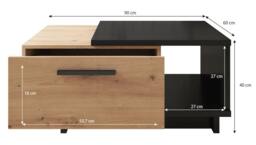 Ines 04 Coffee Table 90cm - Oak Artisan 90cm - thumbnail 3