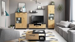 Ines 04 Coffee Table 90cm - Oak Artisan 90cm - thumbnail 4