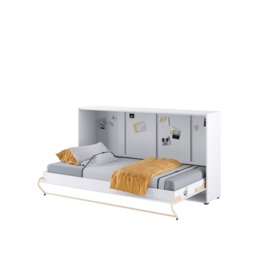 CP-06 Horizontal Wall Bed Concept Pro 90cm with Over Bed Unit - White Gloss 90 x 200cm 215cm - thumbnail 8