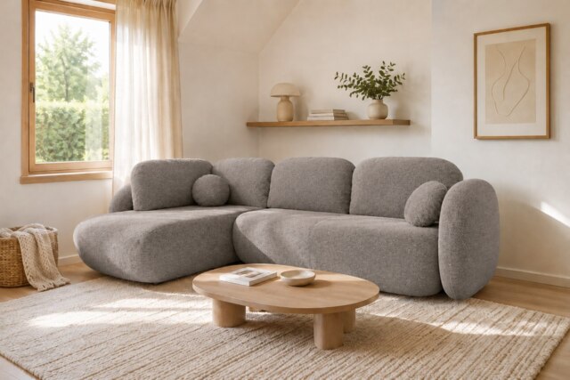 Corner Sofa Bed Olio II - Grey 289cm Left - image 1