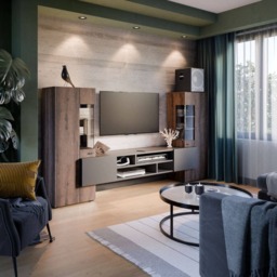 "Coby 10 Entertainment Unit For TVs Up To 60"" - Oak Monastery 270cm"