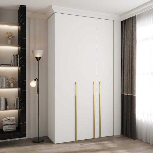 Como III Hinged Door Wardrobe 130cm - White 130cm - image 1