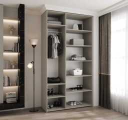 Como III Hinged Door Wardrobe 130cm - White 130cm - thumbnail 4