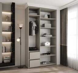 Como III Hinged Door Wardrobe 130cm - White 130cm - thumbnail 5