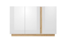Arco Sideboard Cabinet 139cm - White 138cm - thumbnail 3