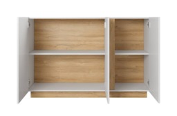Arco Sideboard Cabinet 139cm - White 138cm - thumbnail 2