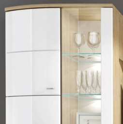 Polo 10 Tall Display Cabinet 86cm - White 86cm - thumbnail 3