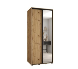 Cannes III Sliding Door Wardrobe 100cm - White 100cm - thumbnail 6