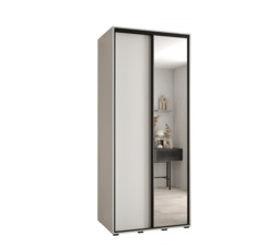 Cannes III Sliding Door Wardrobe 100cm - White 100cm