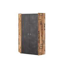 Fargo 17 Corner Wardrobe 97cm - Raw Steel 97cm - thumbnail 1