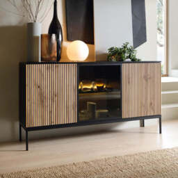 Sento Sideboard Cabinet 154cm - Black 154cm