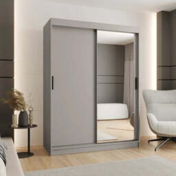 Rubino T2 Sliding Door Wardrobe 150cm - Cashmere 150cm - thumbnail 1