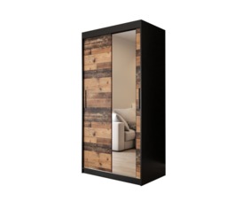 Tilburg II Sliding Door Wardrobe 100cm - Dark Oak 100cm - thumbnail 2