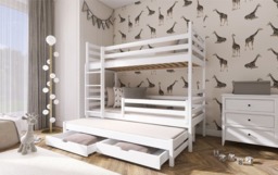 Luke Bunk Bed with Trundle and Storage - Milk Chocolate Foam/Bonnell Mattresses - thumbnail 4
