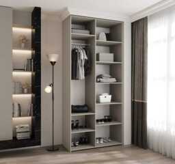 Como II Hinged Door Wardrobe 110cm - White 110cm - thumbnail 5
