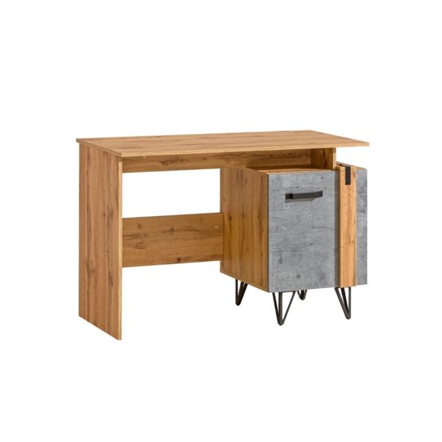 Lofter LO9 Computer Desk 120cm - Oak Wotan 120cm - image 1