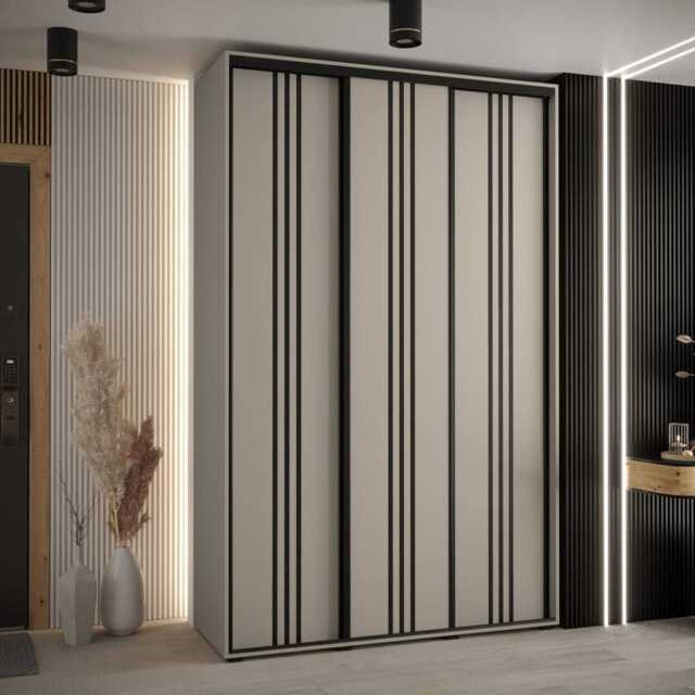 Dakota VI Sliding Door Wardrobe 150cm - Cashmere 150cm - image 1