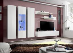 "Fly C5 Entertainment Unit For TVs Up To 65"" - White 310cm" - thumbnail 1