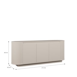Chikuma Sideboard Cabinet 212cm - Oak Natural 212cm - thumbnail 7