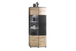 Dera 32 Tall Display Cabinet 70cm - Oak Artisan 70cm - thumbnail 3