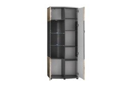 Dera 32 Tall Display Cabinet 70cm - Oak Artisan 70cm - thumbnail 2