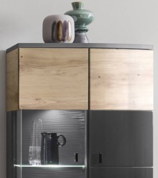 Dera 32 Tall Display Cabinet 70cm - Oak Artisan 70cm - thumbnail 4