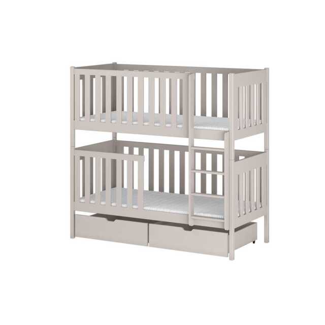 Wooden Bunk Bed David with Storage - Cashmere Without Mattresses - image 1
