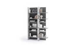 Fitt FL-01L Bookcase 119cm - Grey 119cm - thumbnail 3
