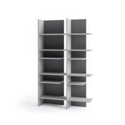 Fitt FL-01L Bookcase 119cm - Grey 119cm - thumbnail 2