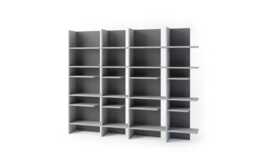 Fitt FL-01L Bookcase 119cm - Grey 119cm - thumbnail 6